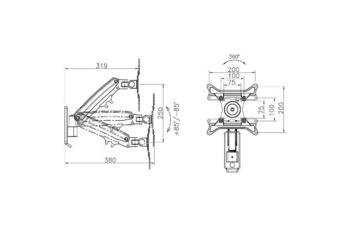 Кронштейн для LCD/LED телевизоров NB F425 (24-35" дюймов)
