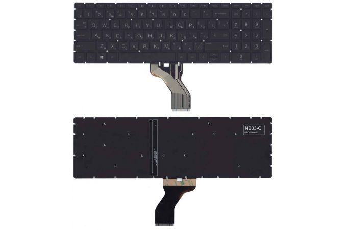 Клавиатура для ноутбука HP Pavilion Gaming 16-a (NSK-XDHBQ) черная с подсветкой