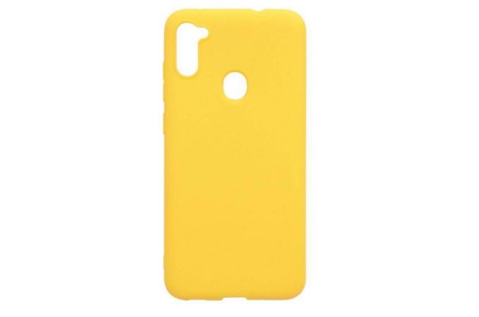 Чехол для Samsung A11/M11 тонкий (желтый)