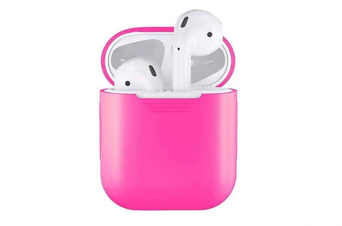 Чехол для наушников AirPods Copy orig. (малиновый)