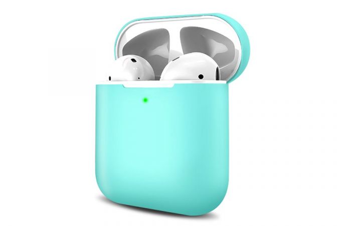 Чехол для наушников AirPods Copy orig. (мятный)