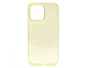 Чехол силиконовый для iPhone 14 Pro (6,1) тонкий прозрачный (золотистый)
