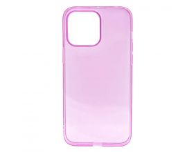 Чехол силиконовый для iPhone 14 Pro (6,1) тонкий прозрачный (розовый)