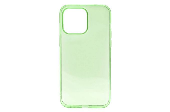 Чехол силиконовый для iPhone 14 Pro Max (6,7) тонкий прозрачный (зеленый)