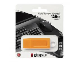 Флешка USB 3.2 Kingston DataTraveler ExodiaOrang 128 Gb