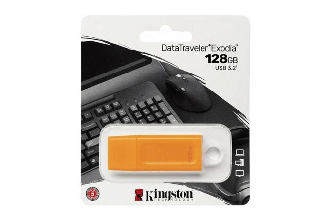 Флешка USB 3.2 Kingston DataTraveler ExodiaOrang 128 Gb