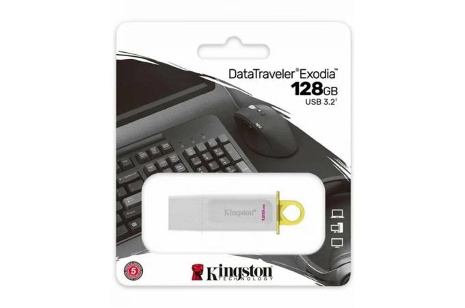Флешка USB 3.2 Kingston DataTraveler Exodia White 128 Gb
