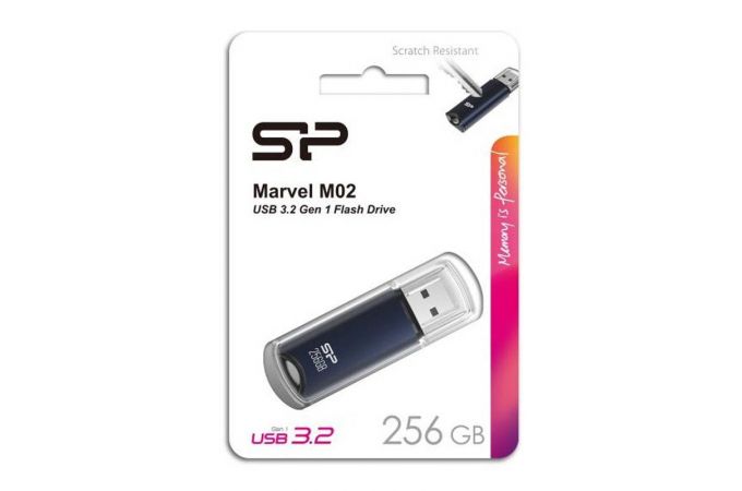 USB флеш накопитель_256 Gb Silicon Power Marvel M02 Blue USB 3.0 / SP256GBUF3M02V1B