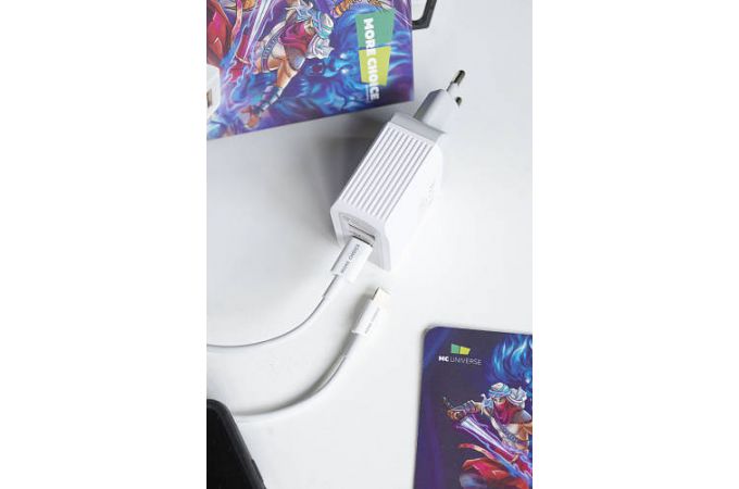 Кабель USB Type-C - Lightning More choice K71Si TPE 2.4A PD30W быстрая зарядка 2м (White)