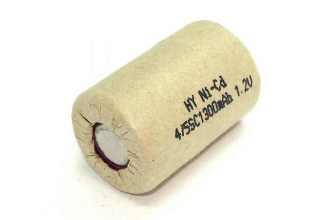 Аккумулятор 4/5SC (1.2V 1300mAh, Ni-Cd)