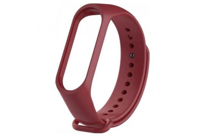 Ремешок силиконовый для XIAOMI MI Band 3/MI Band 4 цвет бордовый