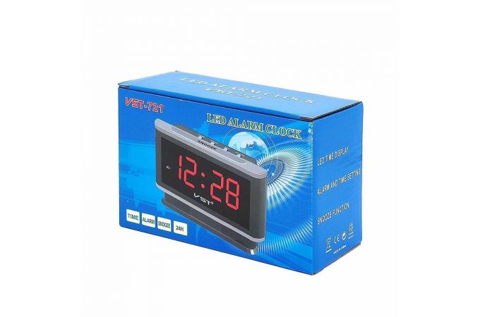 Часы настольные VST 721-1 без блока (красный)