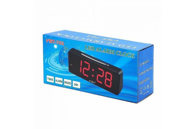 Часы настольные VST 763-1 без блока (красный)