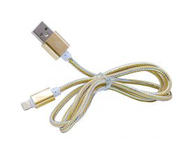 Кабель USB - Lightning Орбита KM-17, 2A (золотистый) 1м