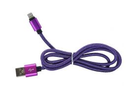 Кабель USB - Lightning Орбита OT-SMI07, 2.4A (фиолетовый) 1м
