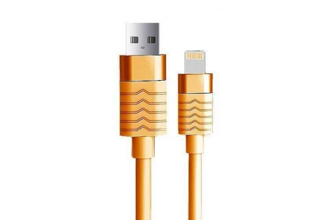 Кабель USB - Lightning SENDEM M6 2.1A (оранжевый) 1.2м