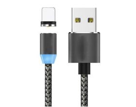 Кабель USB - Lightning Орбита OT-SMI08, 2A (черный) 1м (магнитный)
