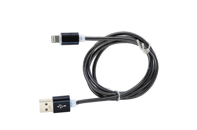 Кабель USB - Lightning Орбита KM-132, 2A (черный) 1м