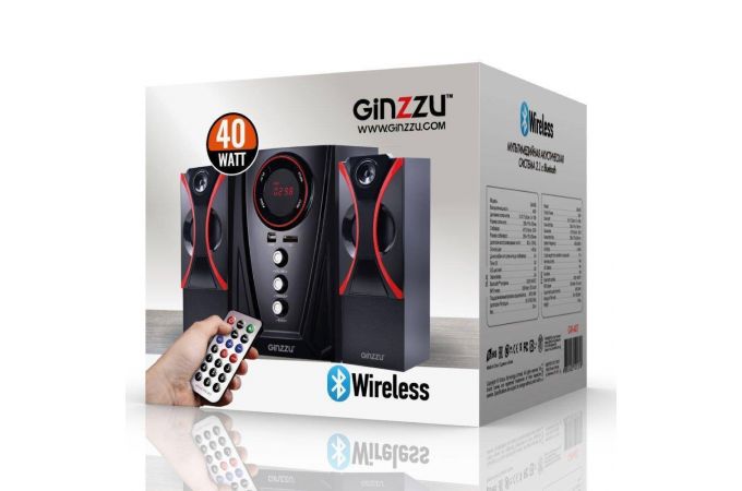 Акустическая система 2.1 Ginzzu GM-407 (черный)