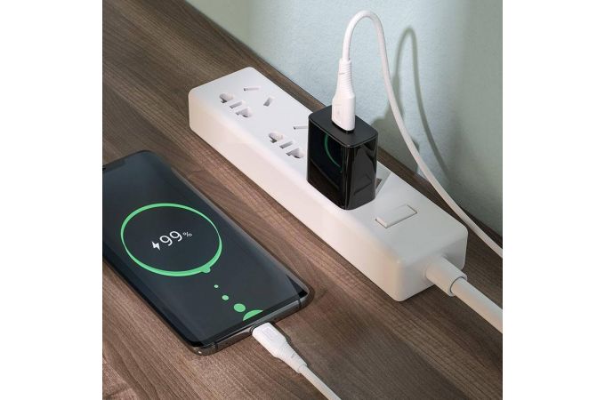 Кабель USB - USB Type-C HOCO X58, 3A (белый) 1м (силиконовый)