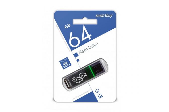 Флешка USB 3.0 Smartbuy 64GB Glossy series Dark Grey (SB64GBGS-DG)