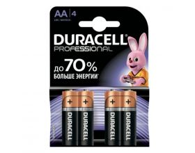 Батарейка алкалиновая Duracell Professional LR06 AA 4BL (блистер 4 штуки)