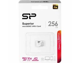 Карта памяти MicroSDXC_256 Gb Silicon Power Superior 100/80Mb/s б/ад V30 UHS-I U3 A1 SP256GBSTXDV3V20