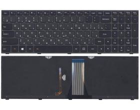 Клавиатура для ноутбука Lenovo G50-30 черная рамка с подсветкой