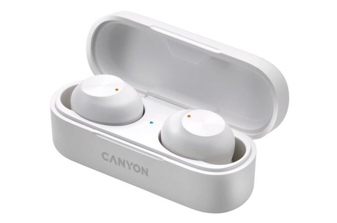 Наушники вакуумные беспроводные Canyon TWS-1 Bluetooth (белый)