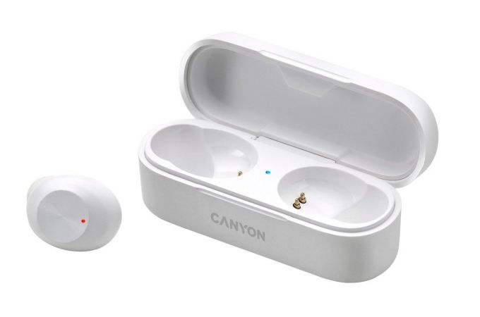 Наушники вакуумные беспроводные Canyon TWS-1 Bluetooth (белый)