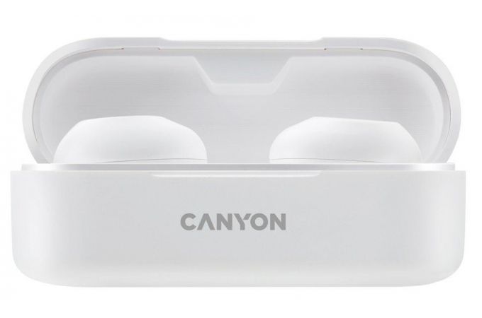 Наушники вакуумные беспроводные Canyon TWS-1 Bluetooth (белый)