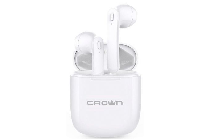 Наушники вакуумные беспроводные Crown CMTWS-5002 Bluetooth (белый)