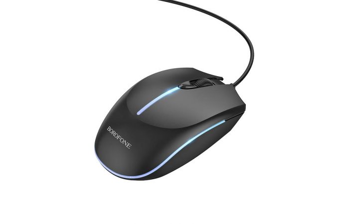 Мышь проводная BOROFONE BG10 Soaring game luminous wired mouse (черный)