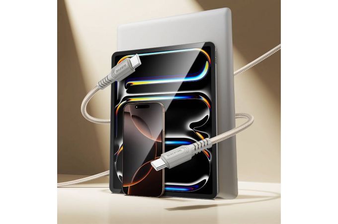 Кабель USB Type-C - USB Type-C BOROFONE BX116 60W (белый) 1м