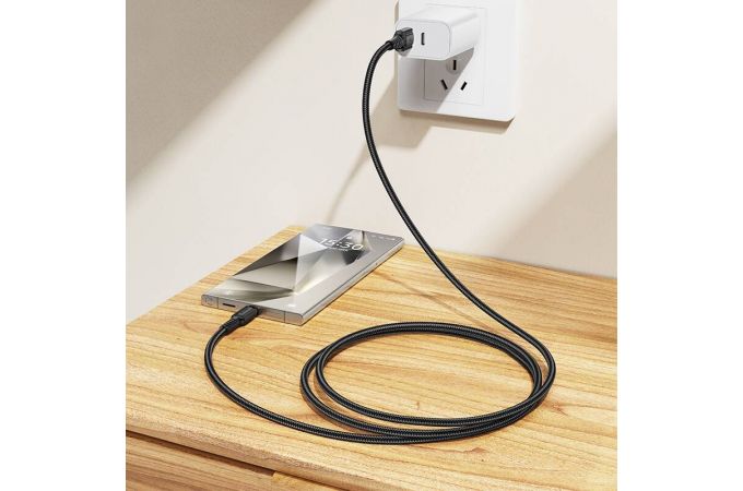 Кабель USB - USB Type-C BOROFONE BX116 Certain (серый) 1м