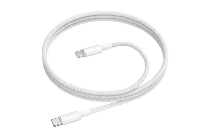 Кабель USB Type-C - USB Type-C BOROFONE BX117 Source 60W (белый) 1м