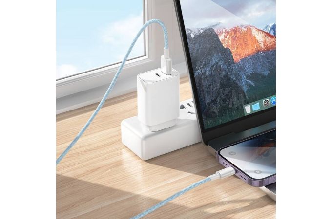 Кабель USB - Lightning BOROFONE BX117 Source (белый) 1м