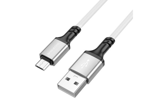Кабель USB - MicroUSB BOROFONE BX83 2,4A (белый) 1м