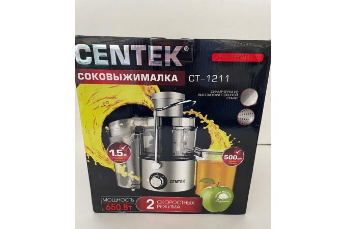 Соковыжималка CENTEK CT-1211 черный, (-15%), №934, повр.упак.