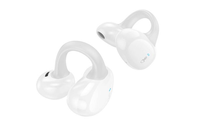 Наушники вакуумные беспроводные HOCO EW57 Auspicious clip-on true wireless stereo headset Bluetooth (белый)