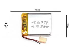 Универсальный аккумулятор 30x25x4 3.7V 350mAh (402530P)
