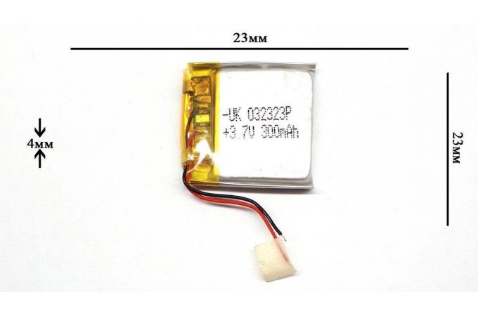 Универсальный аккумулятор 23x23x4 3.7V 300mAh (402323P)