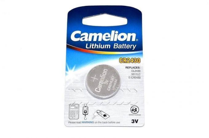 Батарейка литиевая Camelion CR2430 BL1 блистер цена за 1 шт