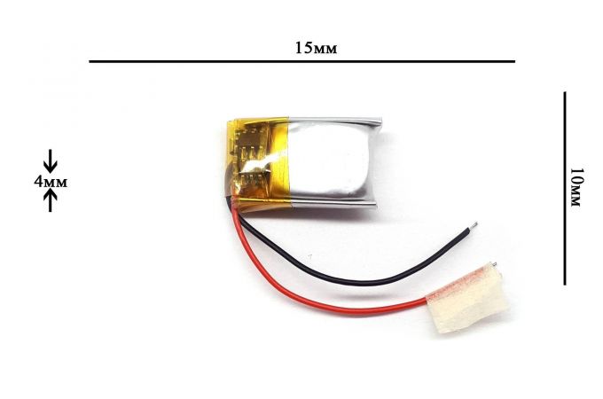 Универсальный аккумулятор 15x10x4 3.7V 150mAh (401015P)