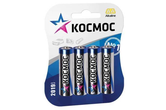 Батарейка алкалиновая Космос LR6/316 BL4 4/AA цена за 4 шт