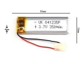 Универсальный аккумулятор 35x12x4 3.7V 350mAh (401235P)