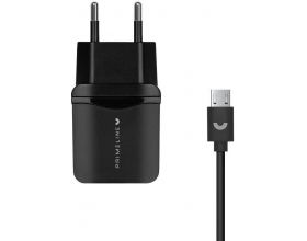 Сетевое зарядное устройство USB + кабель MicroUSB Prime Line (2322) 1A 1,2 м (черный)