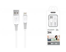 Кабель USB - Lightning SENDEM M35 3A (белый) 3м