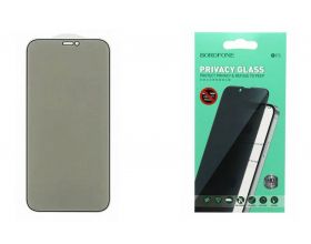 Защитное стекло дисплея iPhone 15 Pro Max BOROFONE BF5 Security privacy tempered glass черная рамка