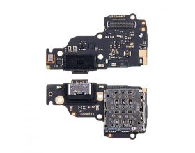 Шлейф для Xiaomi Redmi Note 13 4G (23129RAA4G) с разъемом зарядки + Sim (плата) HQ